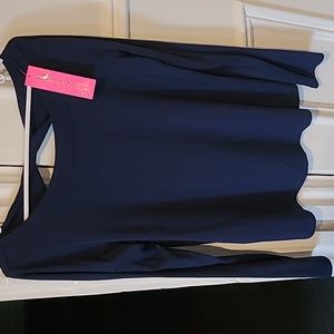 NWT Lilly Pulitzer Long Sleeve Top with Open Back Detail